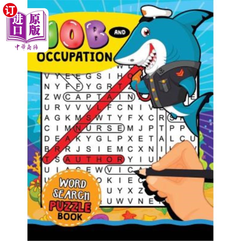 海外直订Job and Occupation Word Search Puzzle Book: Easy and Fun Activity Learning Workb工作和职业单词搜索益智书：