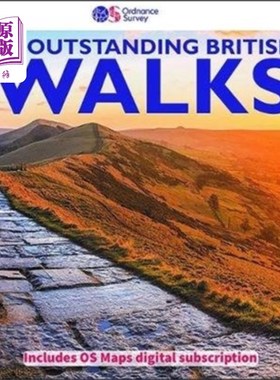 海外直订100 Outstanding British walks 100条杰出的英国步道