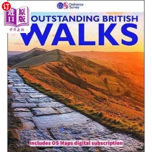 海外直订100 Outstanding British walks 100条杰出的英国步道