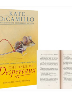 纽伯瑞获奖书单系列 浪漫鼠佩德罗 双鼠记 The Tale of Despereaux 英文原版 青少年小说读物 儿童文学故事书 7-12岁【中商原