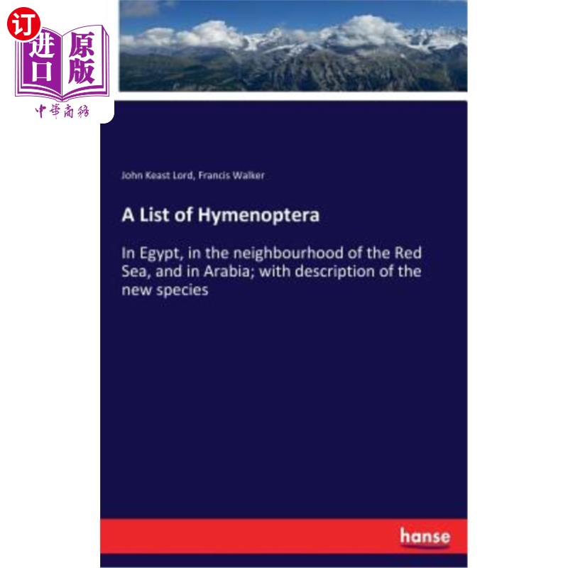 海外直订A List of Hymenoptera 膜翅目名录