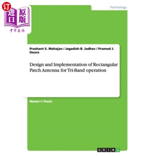for and Patch 海外直订Design Tri 三波段矩形贴片天线 operation Implementation 设计与实 Rectangular Band Antenna