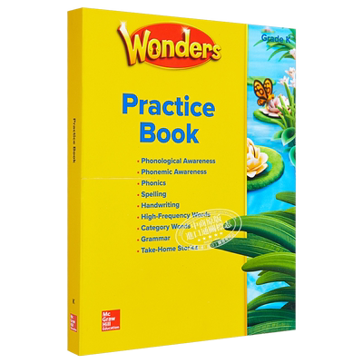 现货 美国麦格劳希尔英语教材Wonders Practice Book (BLM)  Grade K练习册（BLM）【中商原版】