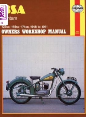 海外直订BSA Bantam Owners Workshop Manual: 123cc 148cc 174cc 1948-1971 BSA Bantam车主车间手册：123cc 148cc 174c
