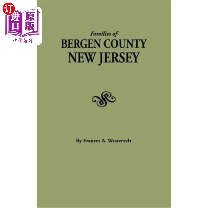 海外直订Families of Bergen County, New Jersey 新泽西州卑尔根县的家庭