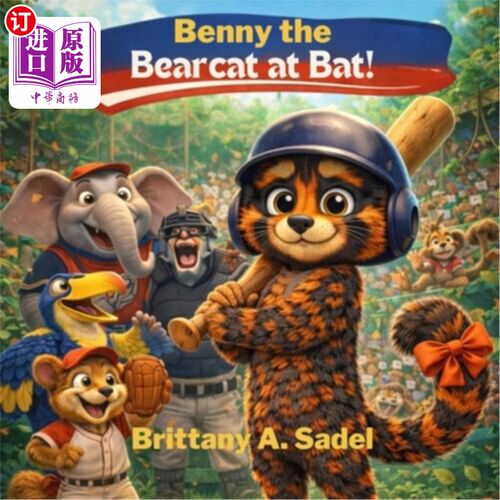 海外直订Benny The Bearcat at Bat 蝙蝠熊本尼