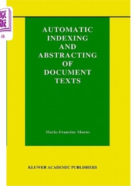 海外直订Automatic Indexing and Abstracting of Document Texts 文档文本的自动索引和摘要