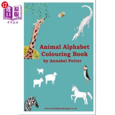 海外直订Animal Alphabet Colouring Book 动物字母着色书