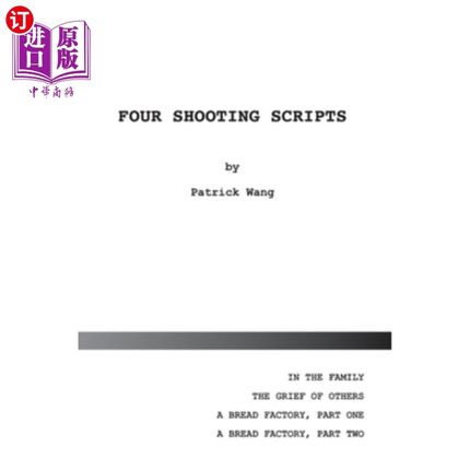 海外直订Four Shooting Scripts 四个拍摄剧本