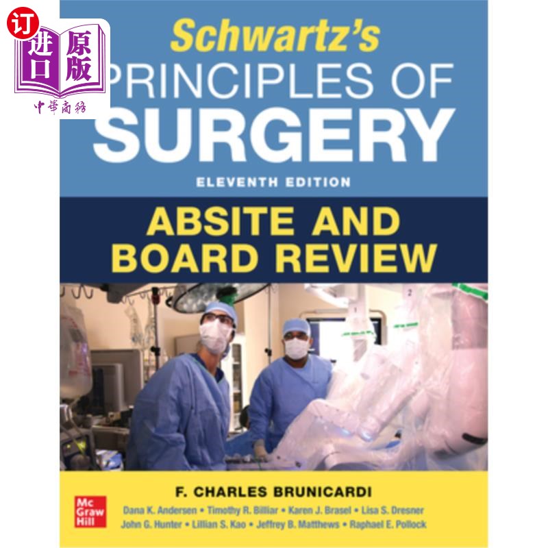海外直订医药图书Schwartz's Principles of Surgery Absite and Board Review, 11th Edition 施瓦兹的外科原则和委员会审查