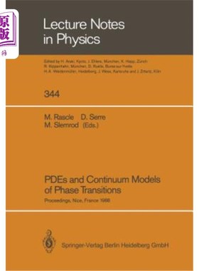海外直订Pdes and Continuum Models of Phase Transitions: Proceedings of an Nsf-Cnrs Joint 相位转换的偏微分方程和连续