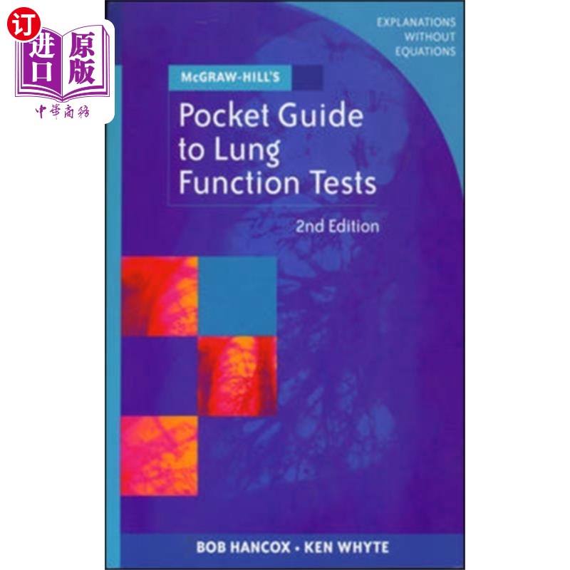 海外直订医药图书McGraw-Hill's Pocket Guide to Lung Function Tests, 2nd Edition 麦格劳·希尔肺功能测试袖珍指南，第二版