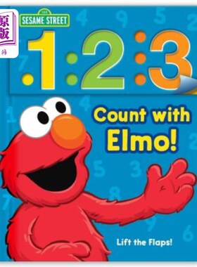 海外直订Sesame Street: 1 2 3 Count with Elmo!, 1: A Look, Lift & Learn Book 芝麻街：1 2 3与Elmo一起计数！，1：一本
