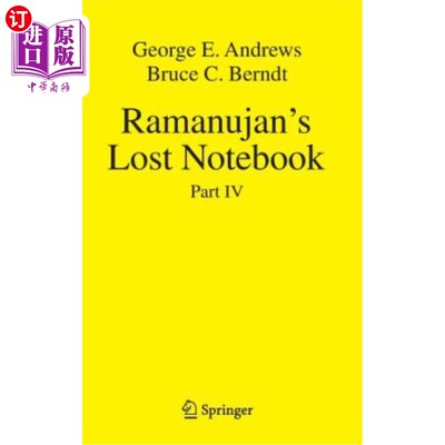 海外直订Ramanujan's Lost Notebook: Part IV 拉马努扬遗失笔记本：第四部分