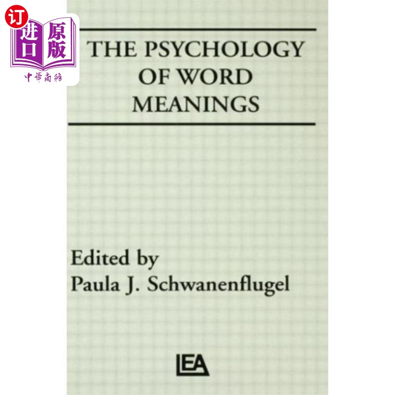 海外直订Psychology of Word Meanings 词义心理学 书籍/杂志/报纸 原版其它 原图主图
