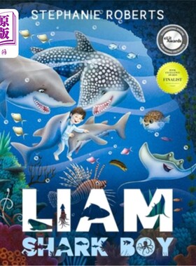 海外直订Liam Shark Boy: Fantasy Adventure (Kids Illustrated Books, Children's Books Ages 利亚姆鲨鱼男孩:奇幻冒险(儿