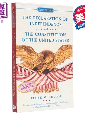 Signet 独立宣言与美国宪法 Declaration of Independence Constitution of United States 英文原版 Floyd Cullop【中商原版