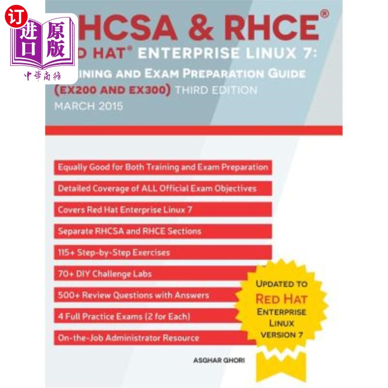 海外直订RHCSA & RHCE Red Hat Enterprise Linux 7: Training and Exam Preparation Guide (EX rhcsa&rhce