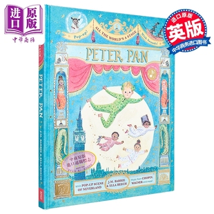 英文原版 彼得潘 adventure 精装 Pan pop Peter sound Stage 中商原版 the All out Worlds 儿童绘本故事书 立体发声书