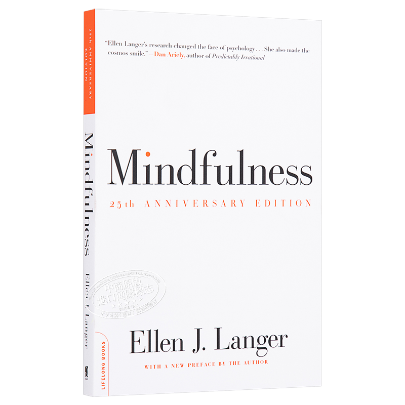 【中商原版】专念：积极心理学的力量（第25版）英文原版 Mindfulness Ellen Langer Da Capo Press 积极心理学