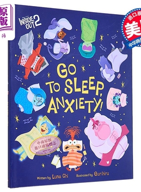 迪士尼/皮克斯头脑特工队2 去睡吧 焦虑 Disney/Pixar Inside Out 2 英文原版 Disney Books 电影小说【中商原版】