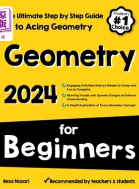 海外直订Geometry for Beginners: The Ultimate Step by Step Guide to Acing Geometry 几何初学者：最终一步一步的指导，