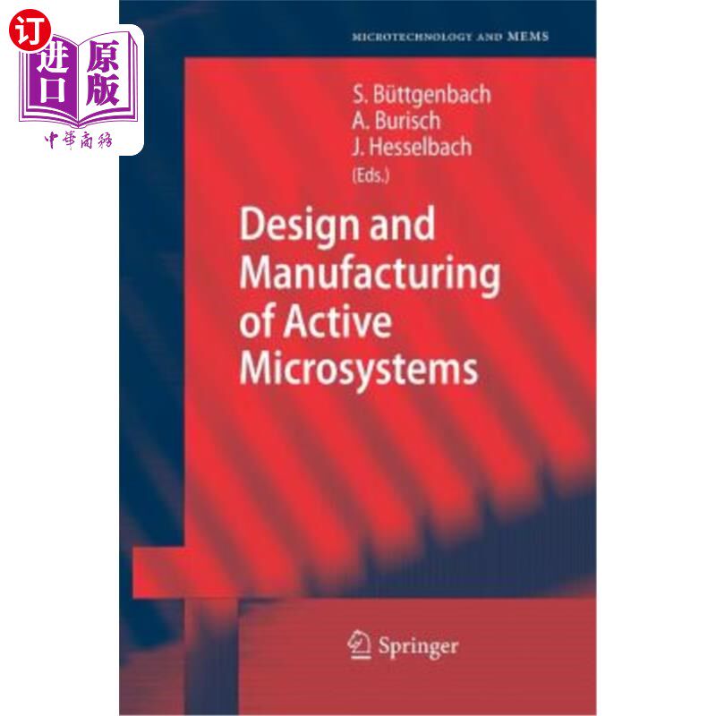 海外直订Design and Manufacturing of Active Microsystems 主动微系统的设计和制造