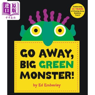 【中商原版】走开，绿色大怪物 大绿怪Go Away Big Green Monster英文绘本 吴敏兰推荐儿童认知 趣味洞洞书 儿童游戏书 充满?