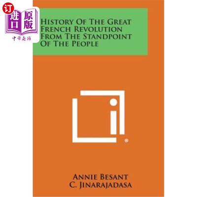 海外直订History of the Great French Revolution from the Standpoint of the People 从人民的立场看法国大革命的历史