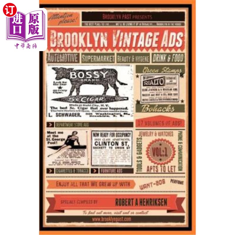 海外直订Brooklyn Vintage Ads Vol: 1 布鲁克林复古广告卷:1