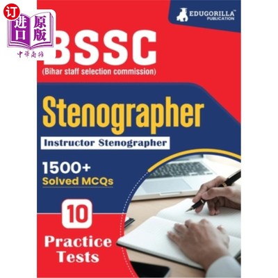 海外直订BSSC Stenographer/Instructor (English Edition) Exam Book 2023 - Bihar Staff Sele BSSC速记员/讲师（英文版）