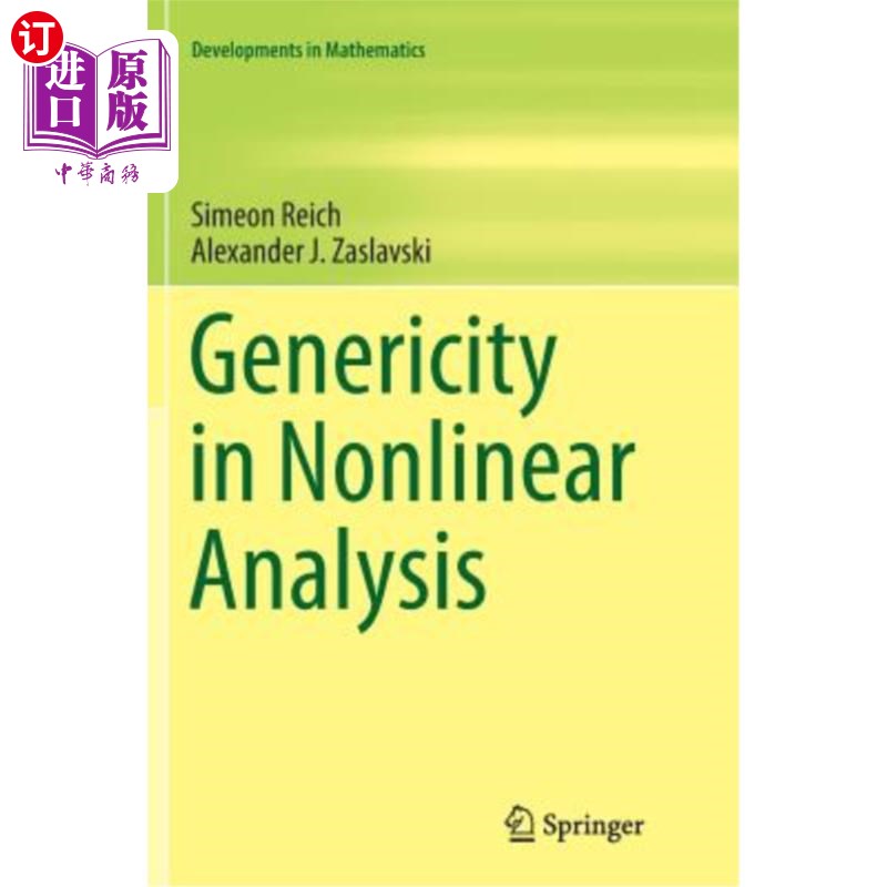 海外直订Genericity in Nonlinear Analysis非线性分析中的一般性