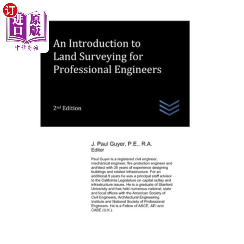 海外直订An Introduction to Land Surveying for Professional Engineers 专业工程师土地测量入门