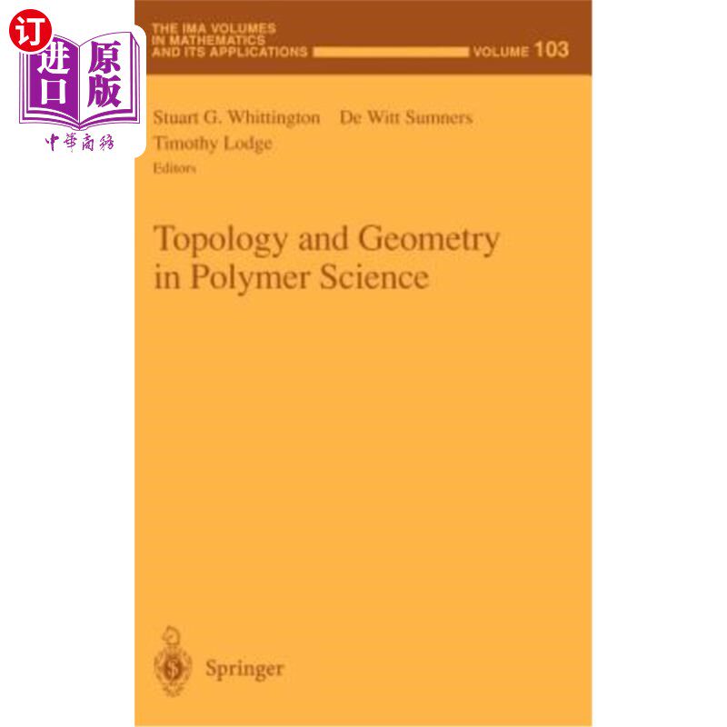 海外直订Topology and Geometry in Polymer Science 高分子科学中的拓扑学与几何学
