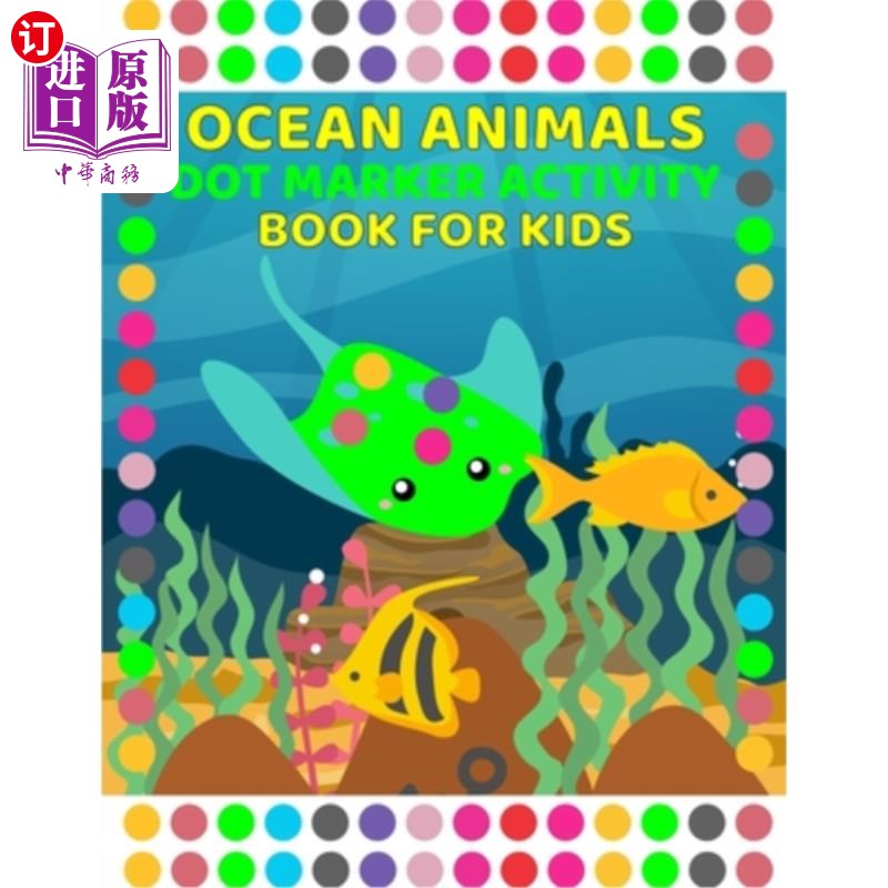 海外直订Ocean Activity Book for Kids: Activity Book for Kids 3-6 Years Old 儿童海洋活动手册:适合3-6岁儿童的活动手册