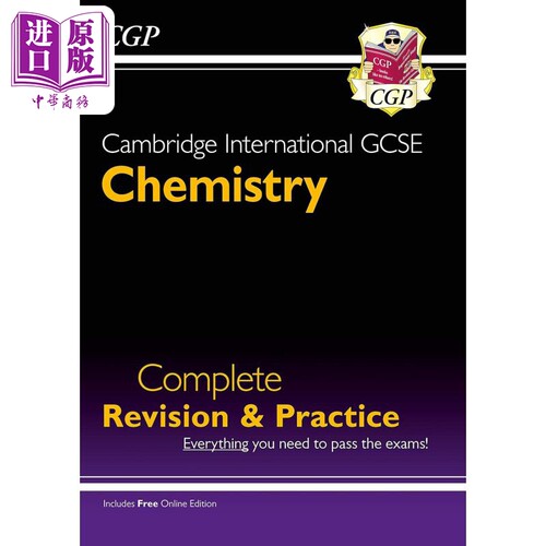 英国原版CGP教辅 新剑桥国际GCSE化学完整修订与实践核心与扩展+在线版New Cambridge International GCSE Chemis【中商原版】