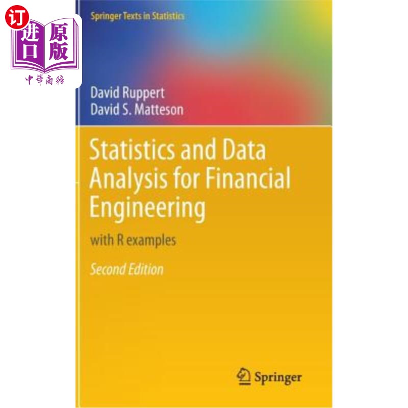 海外直订Statistics and Data Analysis for Financial Engineering: With R Examples 金融工程统计与数据分析：以R为例