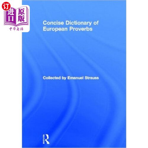 海外直订Concise Dictionary of European Proverbs 简明欧洲谚语词典