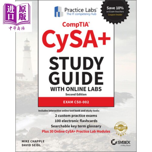 现货 Comptia Cysa 学习指南 附在线实验室 Cs0-002 第2版 Comptia Cysa+ Study Guide With Online Labs 英文原版 Mike Chapple