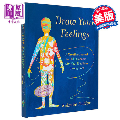 画出你的感觉 Draw Your Feelings 英文原版 Rukmini Poddar 心理学 处理情绪 心情记录日记【中商原版】