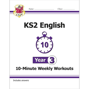 英国CGP KS2 English 10-Minute Weekly Workouts - Year 3【中商原版】