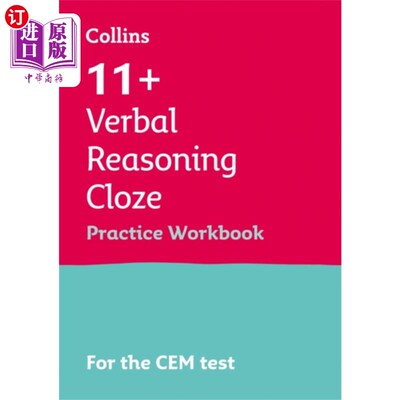 海外直订11+ Verbal Reasoning Cloze Practice Workbook 口头推理完形填空练习练习册