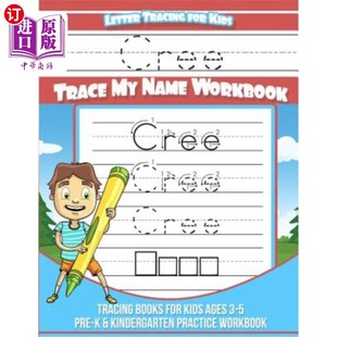 Name Letter Trace 海外直订Cree Workbook Cree for ages Tracing Lette Kids Books