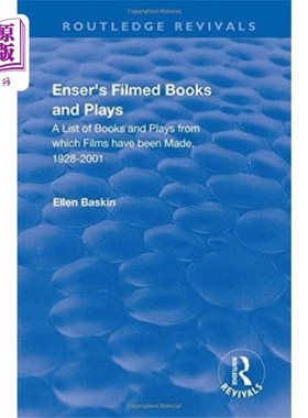 海外直订Enser's Filmed Books and Plays 恩塞尔的电影书籍和戏剧
