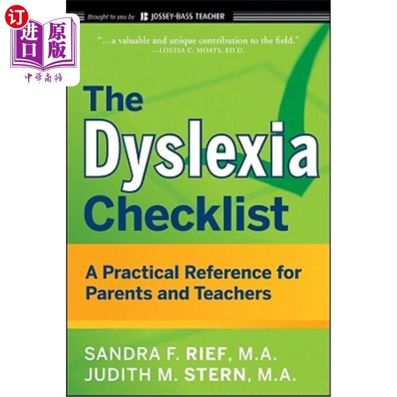 海外直订The Dyslexia Checklist 阅读障碍检查表:家长和教师的实用参考