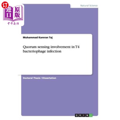 海外直订Quorum sensing involvement in T4 bacteriophage infection 群体感应参与T4噬菌体感染