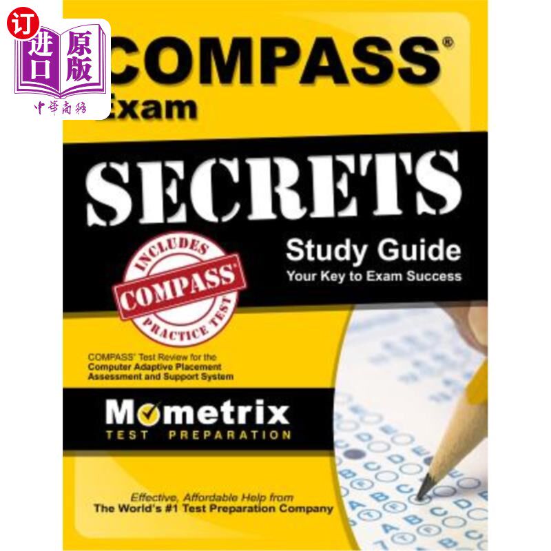 海外直订Compass Exam Secrets Study Guide: Compass Test Review for the Computer Adaptive  指南针考试秘密学习指南：计