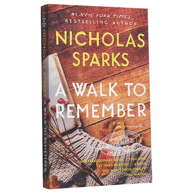 預(yù)售 小說 留住一片情 英文原版 A Walk to Remember 純情愛情小說 尼古拉斯斯帕克思 Nicholas Sparks 【中商原版】
