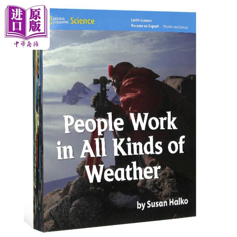 美国国家地理科学入门1级天气和季节读本5册National Geographic Science L1 Weather and Seasons蓝思值BR含音频【中商原版?图片
