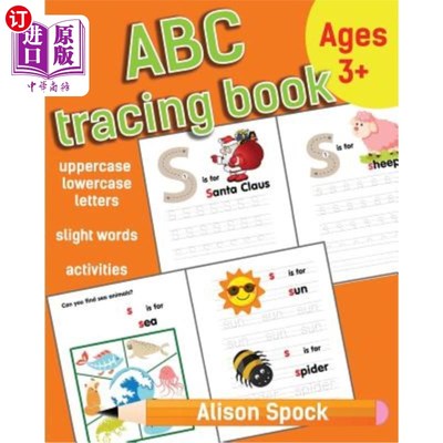 海外直订ABC Tracing Book: Letter Tracing Practice of the Alphabet and Sight Words! Presc ABC追踪书：字母追踪练习和